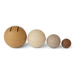 nuuroo Neo silicone ball 4-pack Bath toys Brown mix