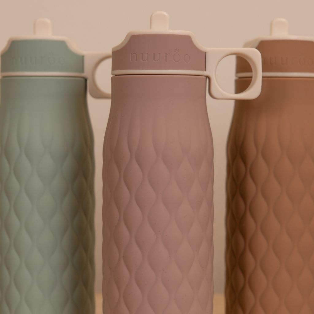 nuuroo Nima silicone drinking bottle 400 ml Drinking bottle Desert sage