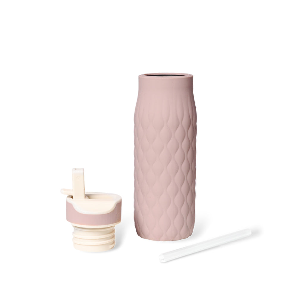 nuuroo Nima silicone drinking bottle 400 ml Drinking bottle Woodrose