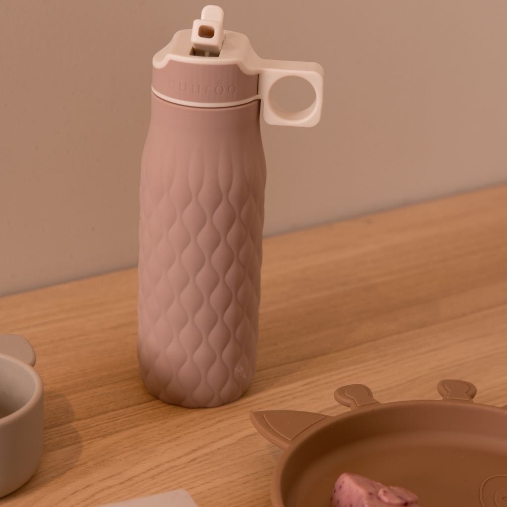 nuuroo Nima silicone drinking bottle 400 ml Drinking bottle Woodrose