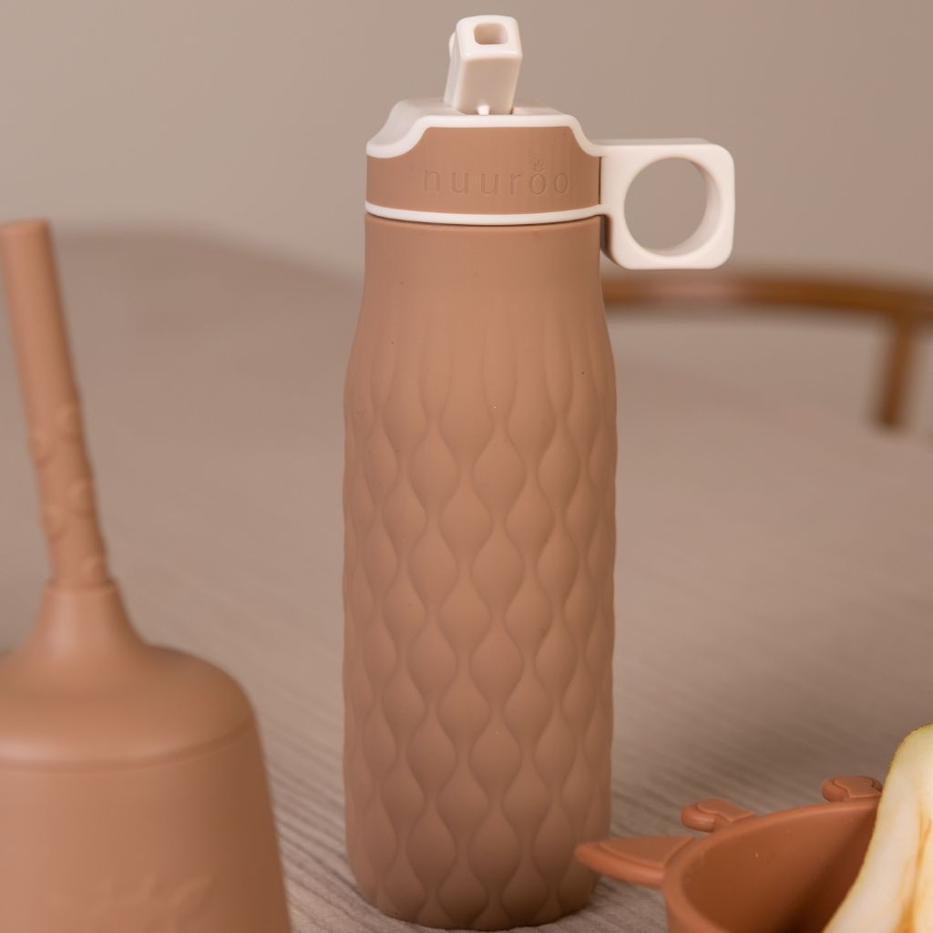 nuuroo Nima silicone drinking bottle 400 ml Drinking bottle Chocolate malt