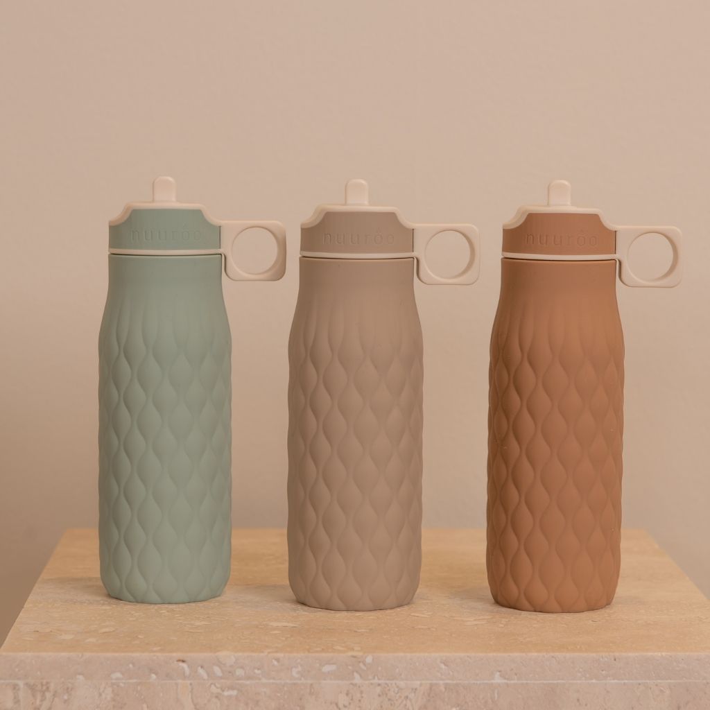 nuuroo Nima silicone drinking bottle 400 ml Drinking bottle Chocolate malt