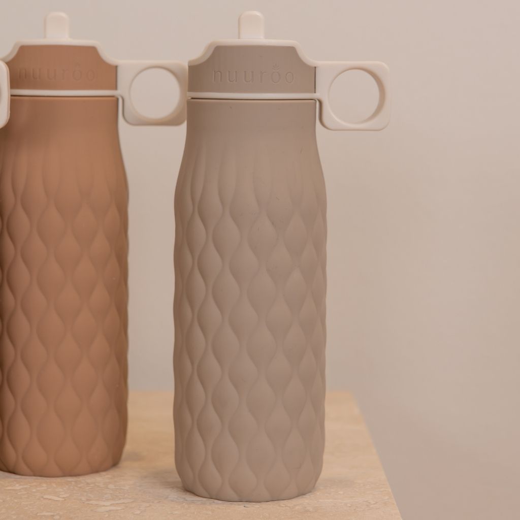 nuuroo Nima silicone drinking bottle 400 ml Drinking bottle Cobblestone