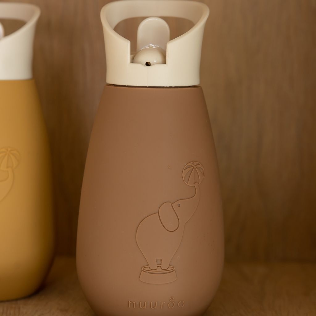 nuuroo Pax silicone drinking bottle - 350 ml Water bottle Chocolate malt