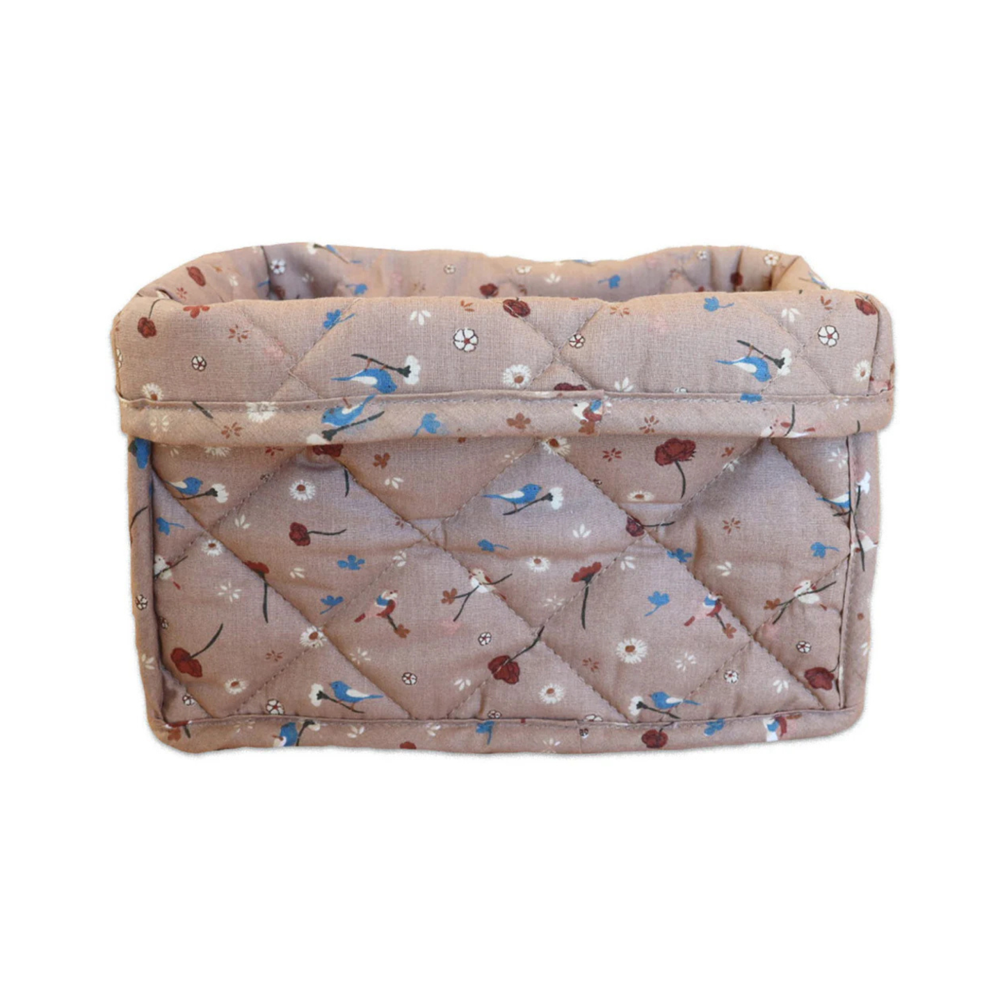 nuuroo Petú Petú - Kres quilted storage bag - large Opbevaringskurv Flower bird