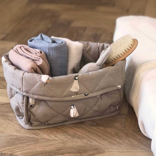 nuuroo Petú Petú - Kres quilted storage bag - small Opbevaringskurv Penguin