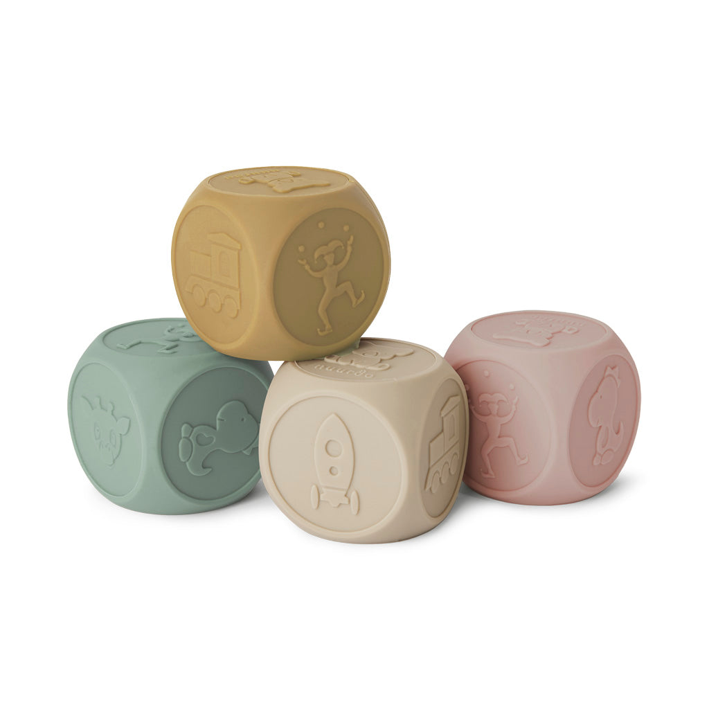 nuuroo Sana silicone dice 4 pack Toy Multi mix