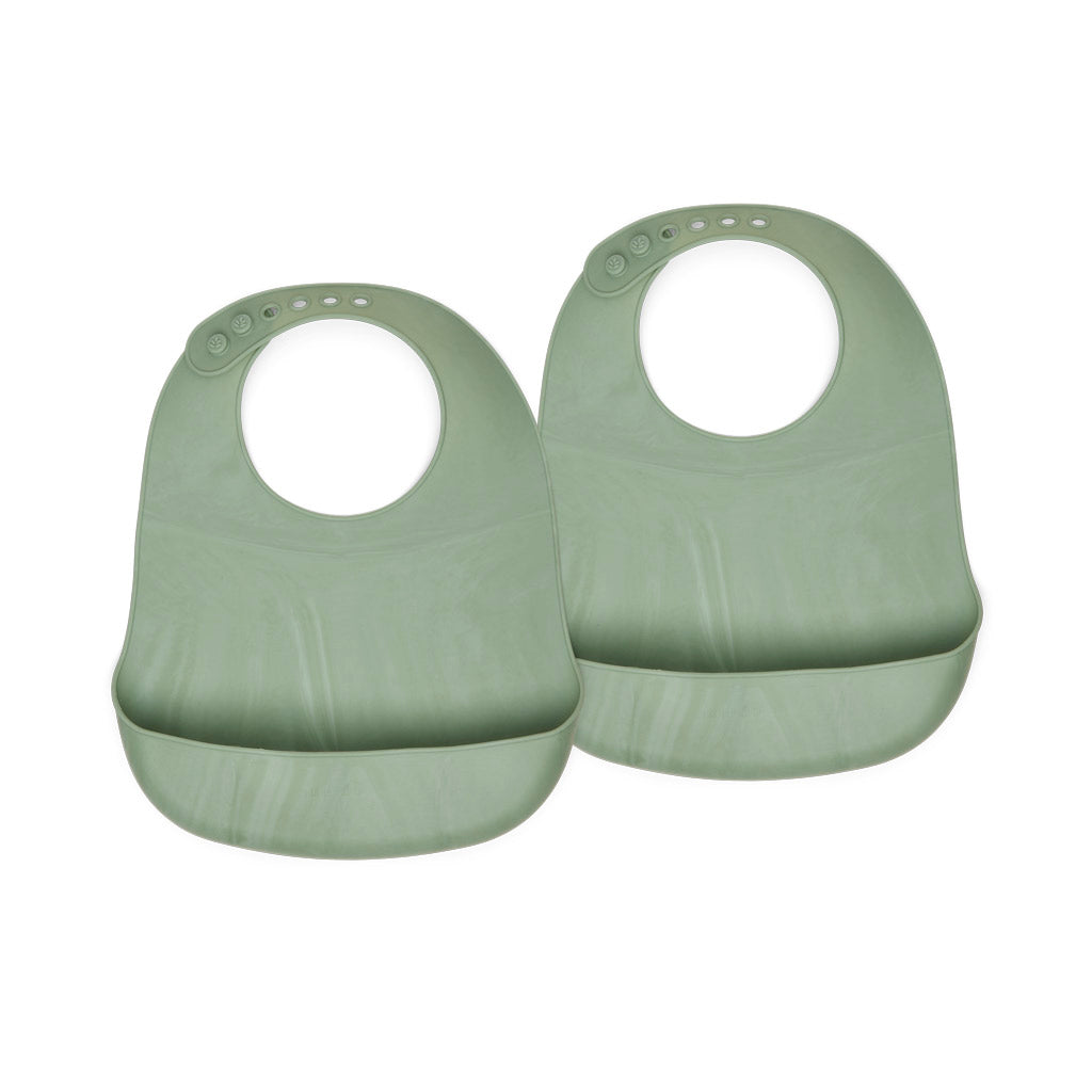 nuuroo Tex silicone bib - 2 pack Bib Light green mix