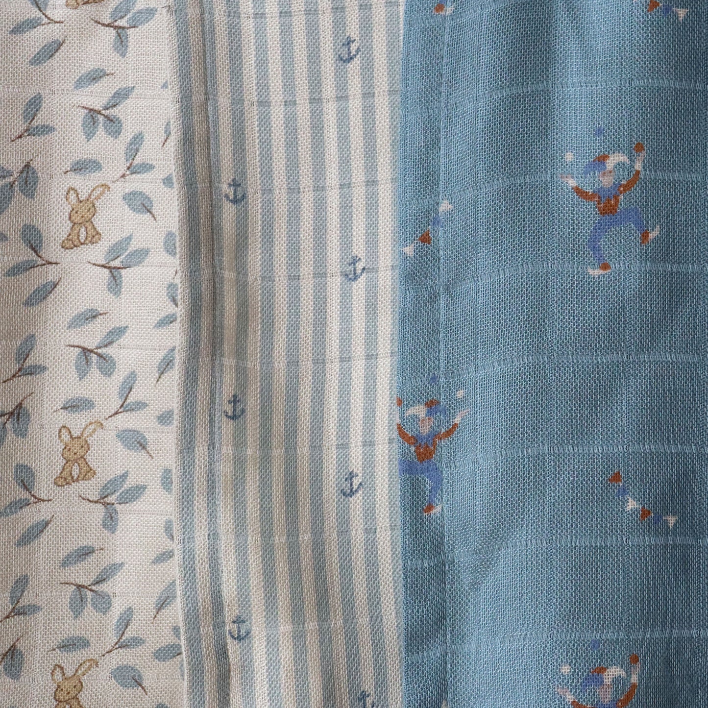 nuuroo Valentin bamboo muslin swaddle Swaddle Bunny leaf