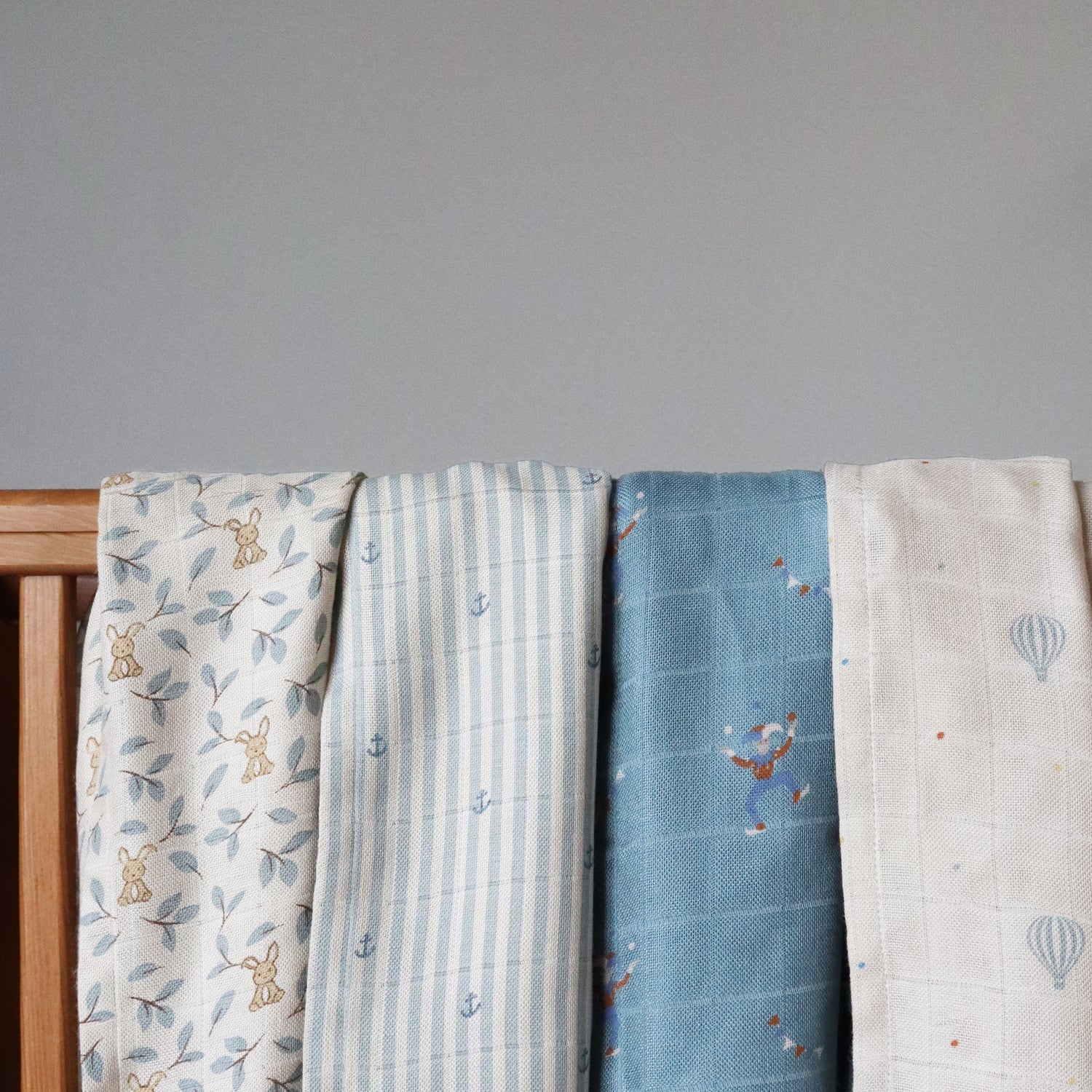 nuuroo Valentin bamboo muslin swaddle Swaddle Bunny leaf