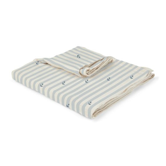 nuuroo Valentin bamboo muslin swaddle Swaddle Stripe anchor