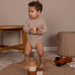 nuuroo Vanja silicone stacking tower Toy Brown color mix