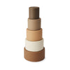 nuuroo Vanja silicone stacking tower Toy Brown color mix