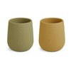 nuuroo Abel silicone cup Cup Olive green / Dusty yellow