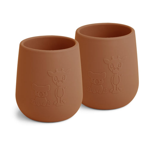 nuuroo Abel toodler silicone cup - 2 pack Cup Caramel Café