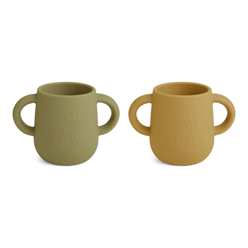 nuuroo Abiola silicone cup Cup Olive green / Dusty yellow