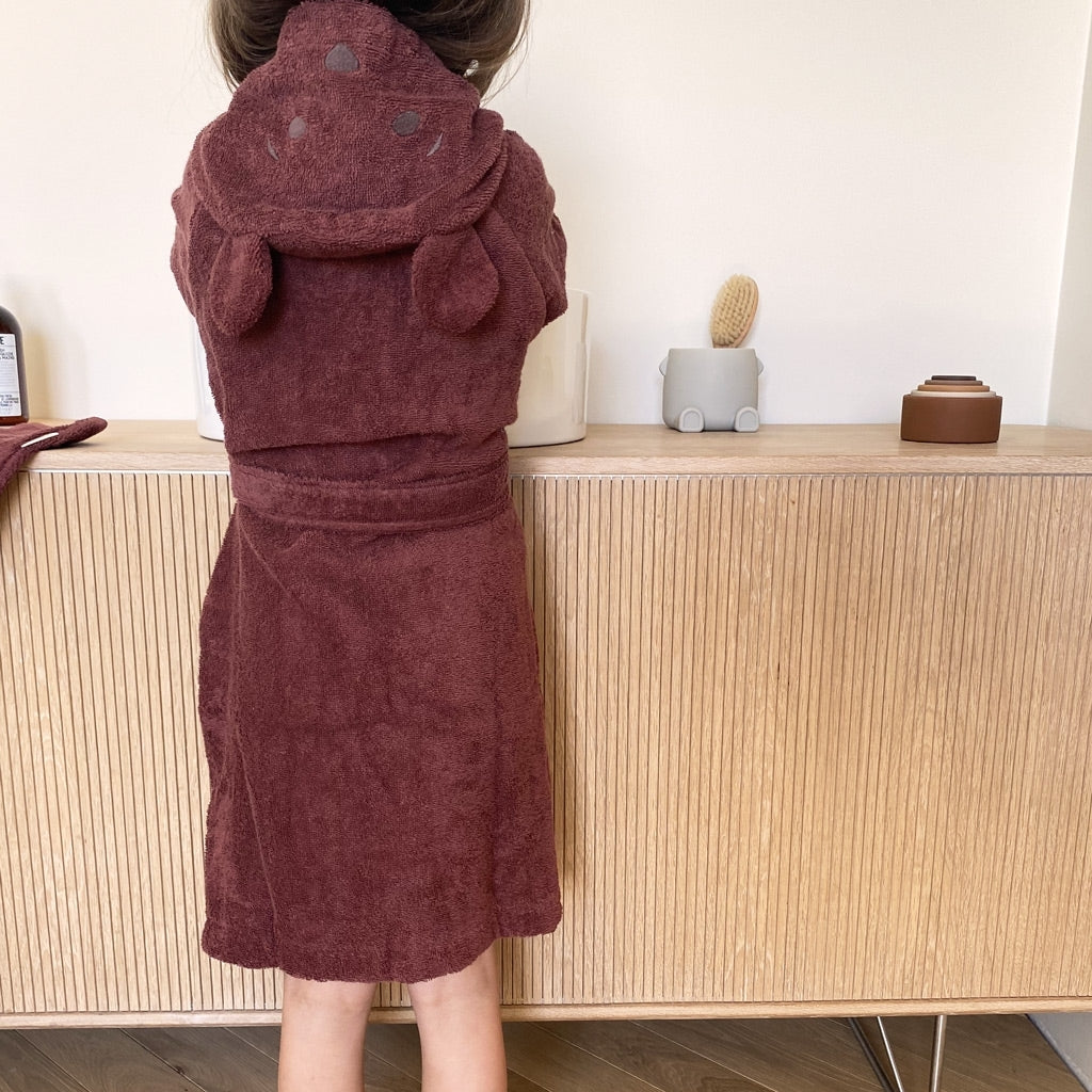 nuuroo Achaia terry bathrobe Towel Mahogany