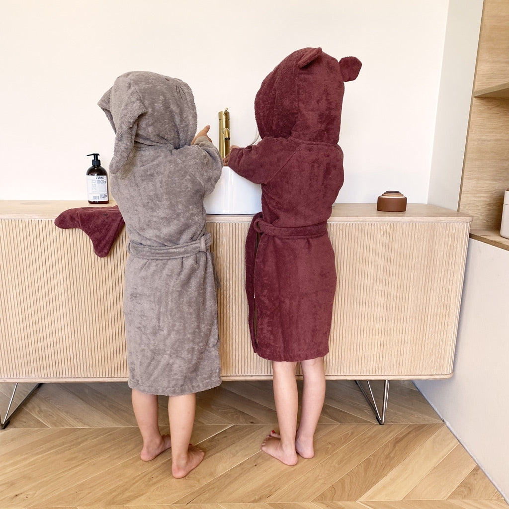 nuuroo Achaia terry bathrobe Towel Mahogany