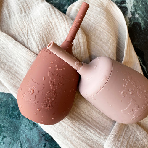 nuuroo Adita silicone cup with straw Cup Woodrose
