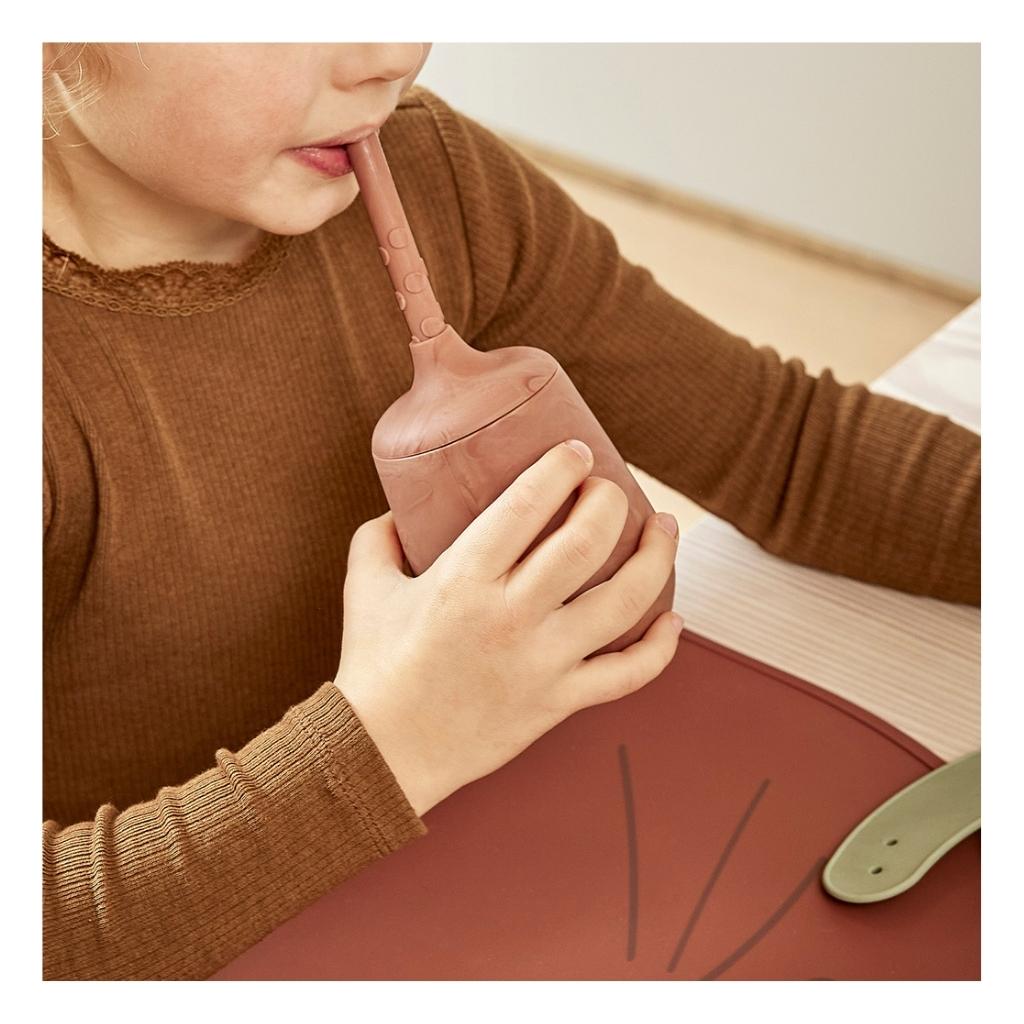 nuuroo Adita silicone cup with straw Cup Red mix