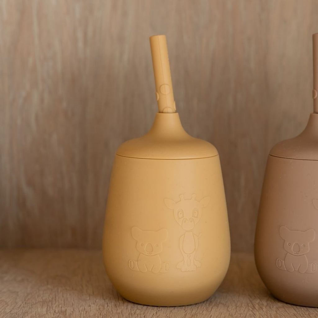 nuuroo Adita silicone cup with straw Cup Dusty yellow