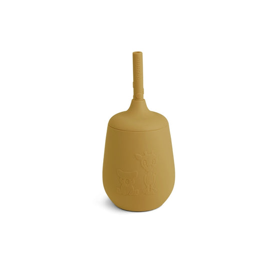 nuuroo Adita silicone cup with straw Cup Dusty yellow