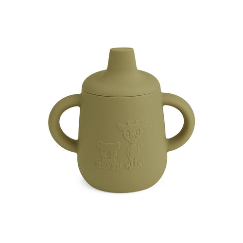 nuuroo Aiko silicone cup with sippy Cup Olive green