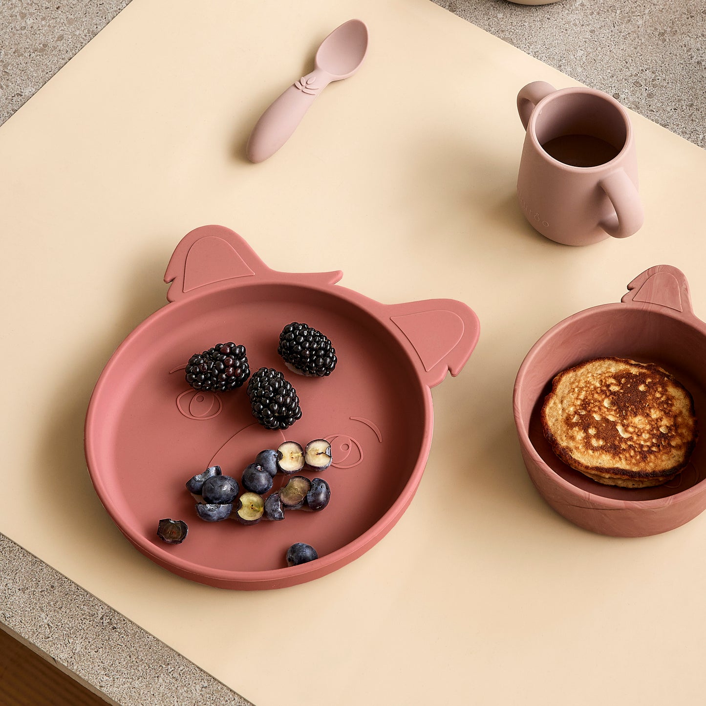 nuuroo Akila silicone plate - 2 pack Plate Mahogany