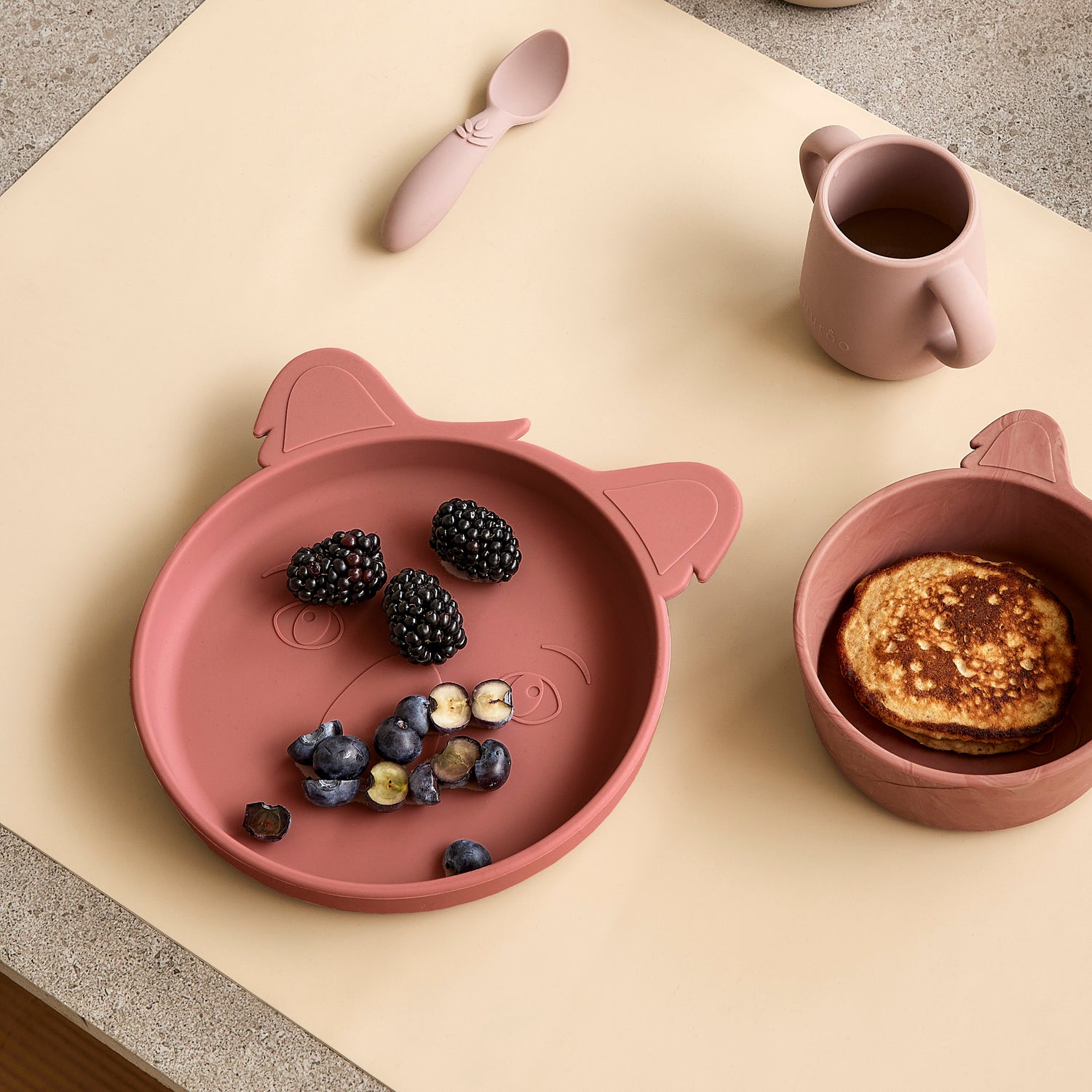 nuuroo Akila silicone plate - 2 pack Plate Mahogany