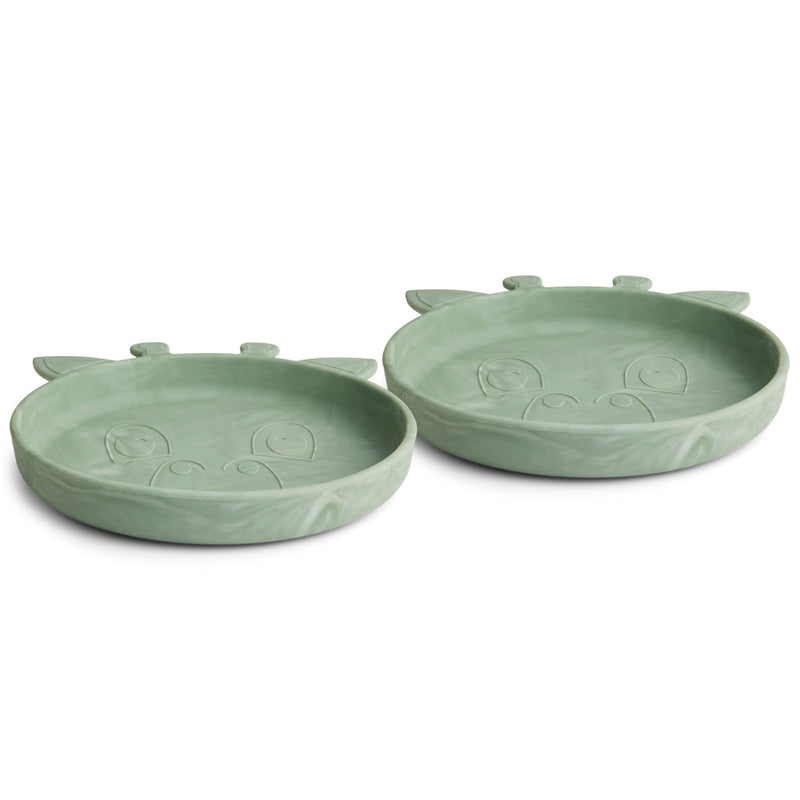 nuuroo Akila silicone plate - 2 pack Plate Light green mix