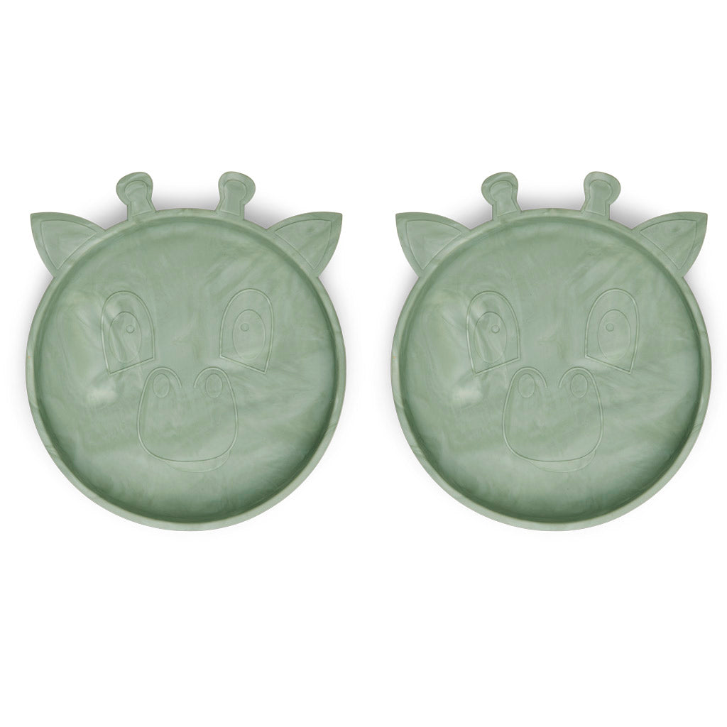 nuuroo Akila silicone plate - 2 pack Plate Light green mix