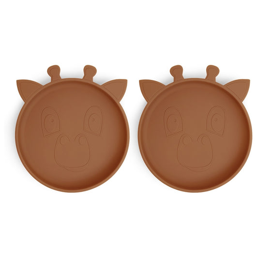 nuuroo Akila silicone plate - 2 pack Plate Caramel Café