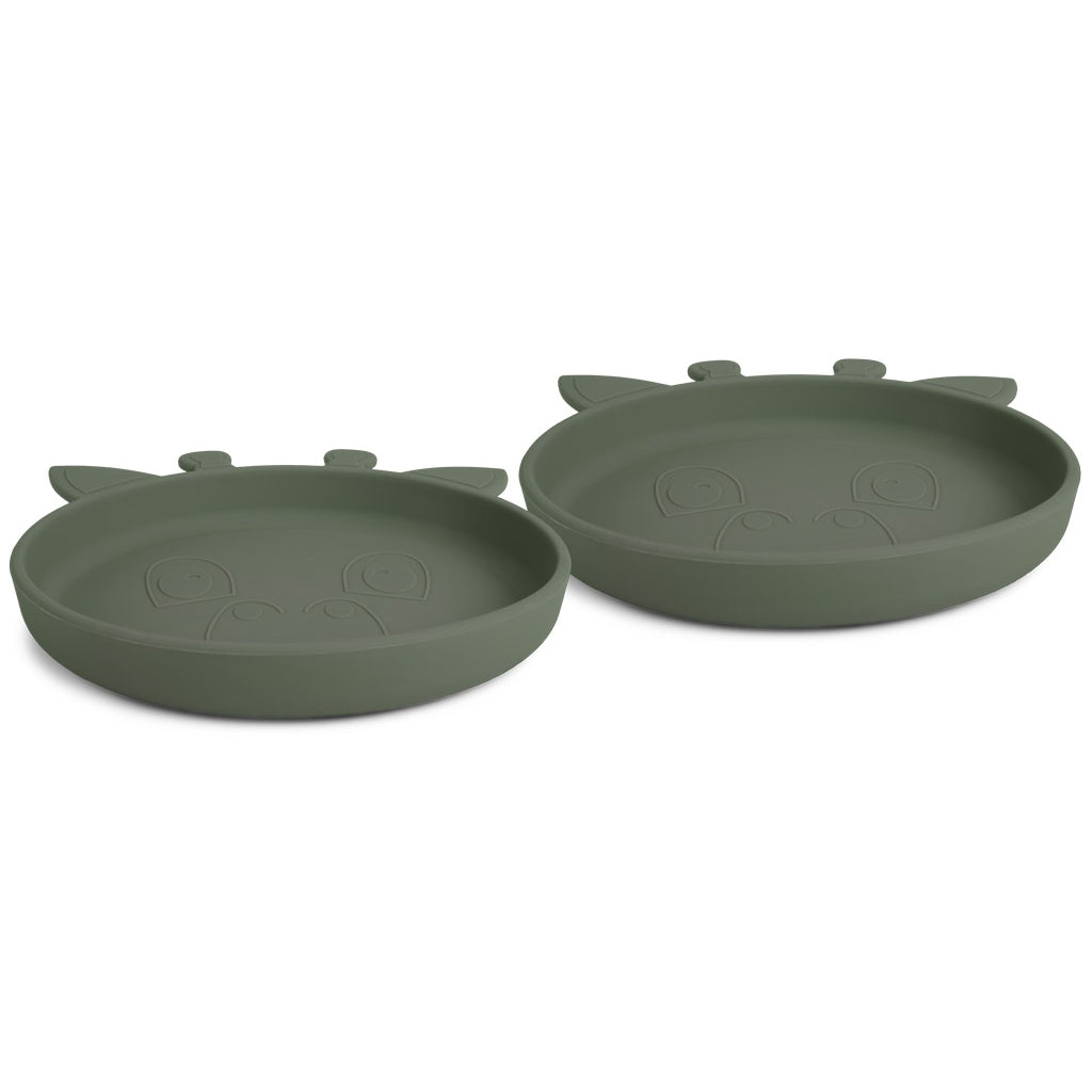 nuuroo Akila silicone plate - 2 pack Plate Dusty green