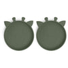 nuuroo Akila silicone plate - 2 pack Plate Dusty green