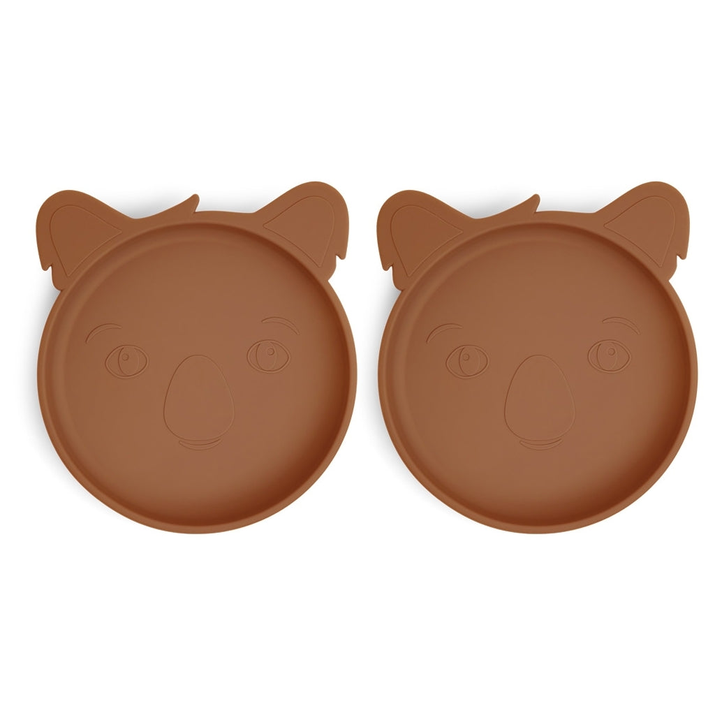 nuuroo Akila silicone plate - 2 pack Plate Caramel Café