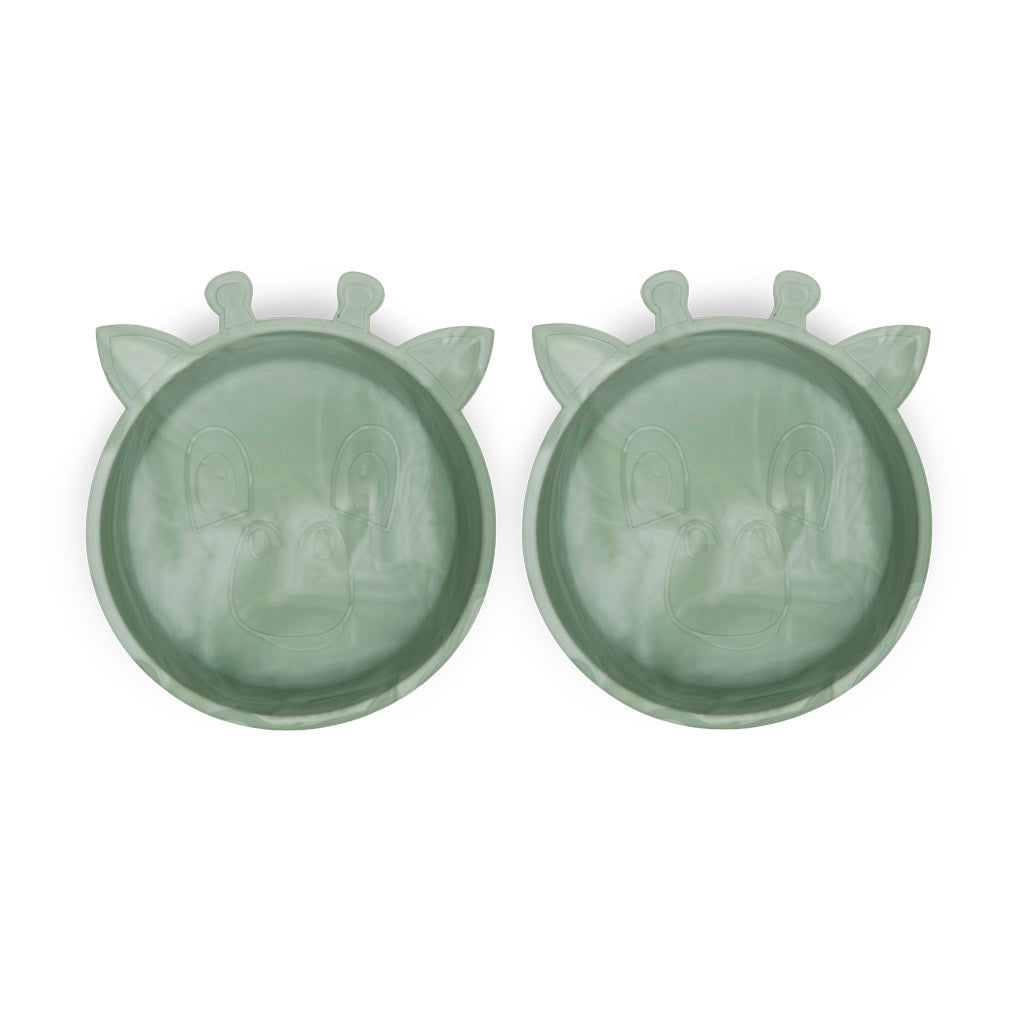 nuuroo Alex silicone deep plate - 2 pack Deep plate Light green mix