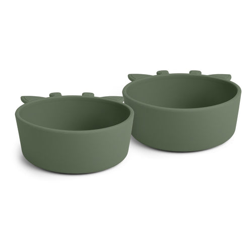 nuuroo Alex silicone deep plate - 2 pack Deep plate Dusty green