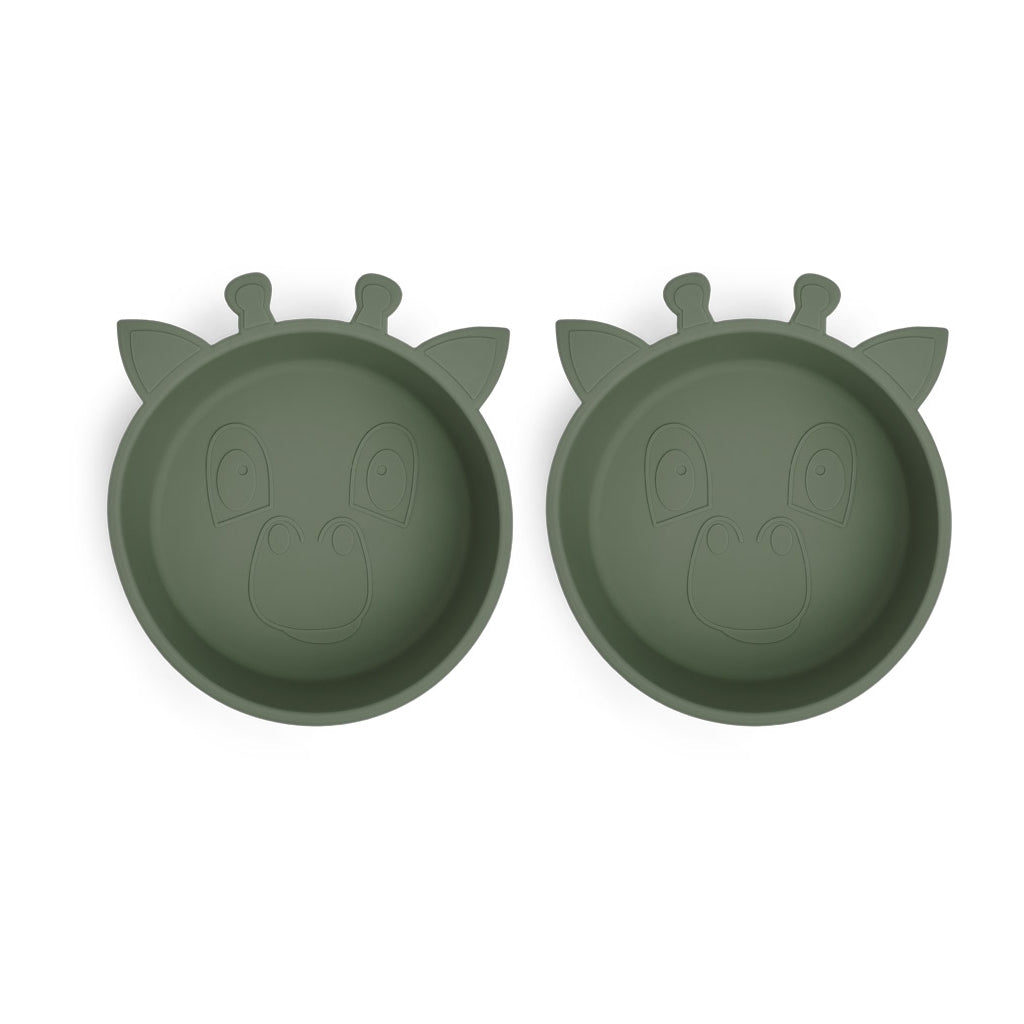 nuuroo Alex silicone deep plate - 2 pack Deep plate Dusty green
