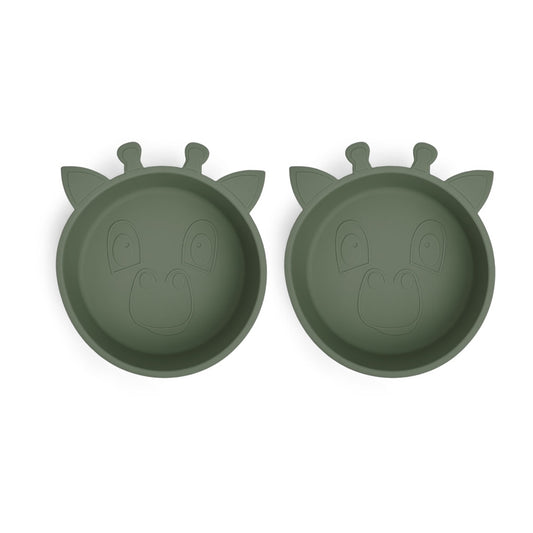 nuuroo Alex silicone deep plate - 2 pack Deep plate Dusty green