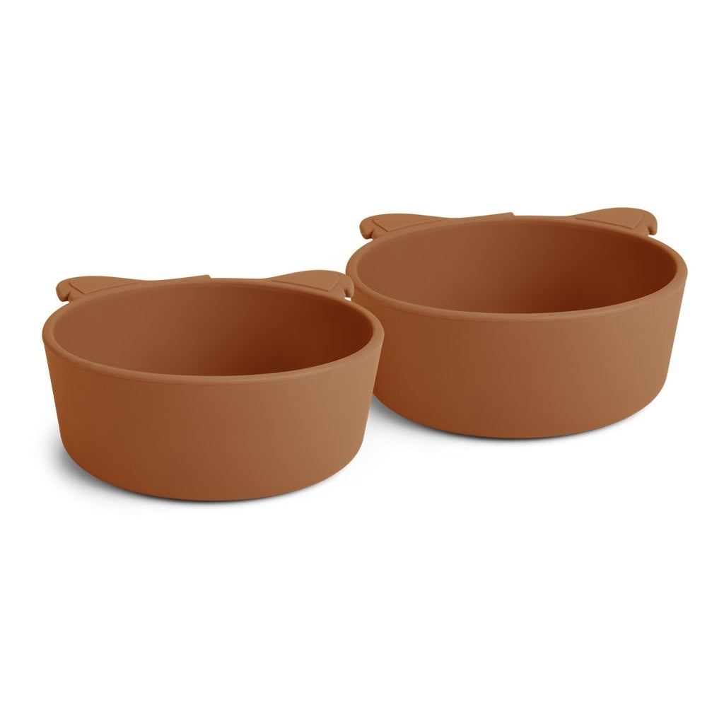 nuuroo Alex silicone deep plate - 2 pack Deep plate Caramel Café