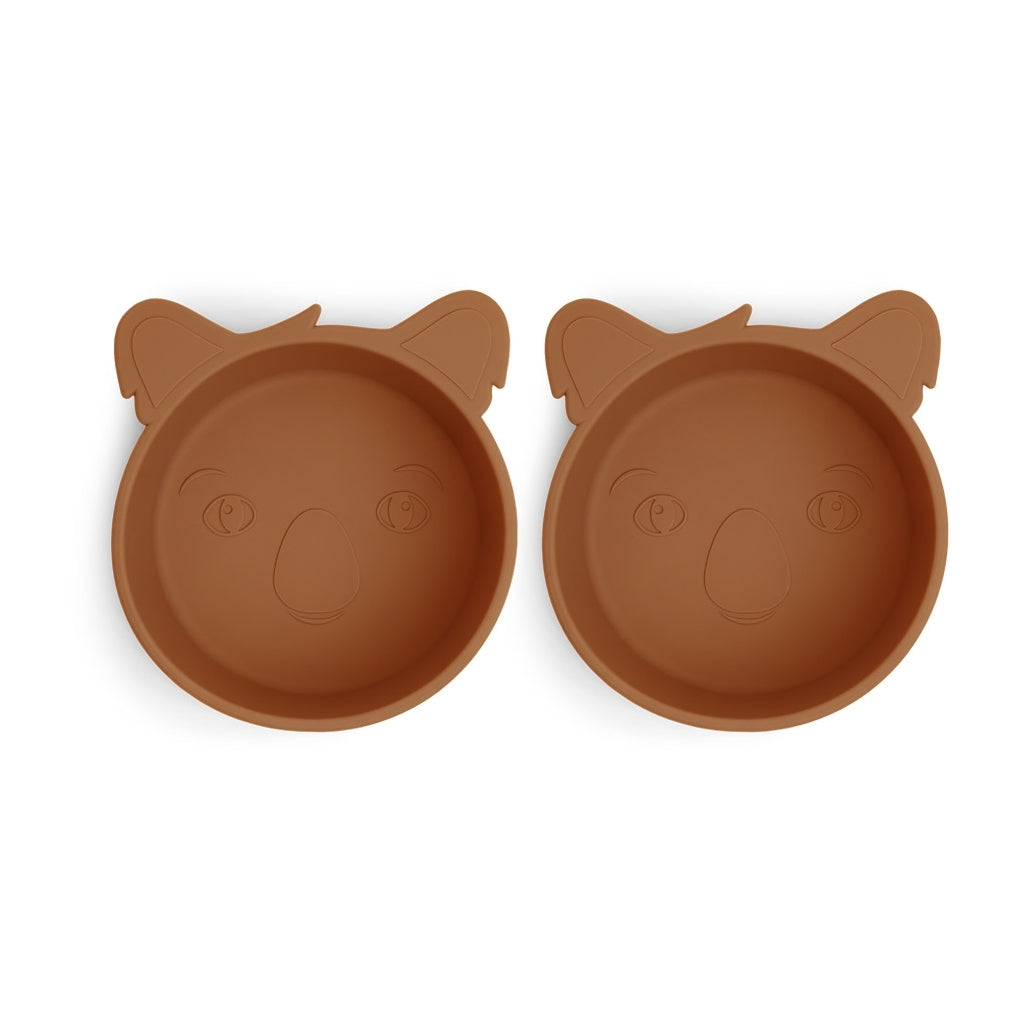 nuuroo Alex silicone deep plate - 2 pack Deep plate Caramel Café