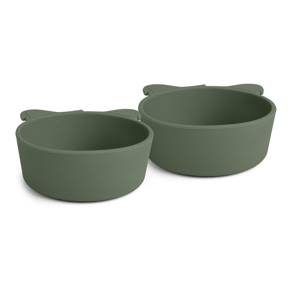nuuroo Alex silicone deep plate - 2 pack Deep plate Dusty green