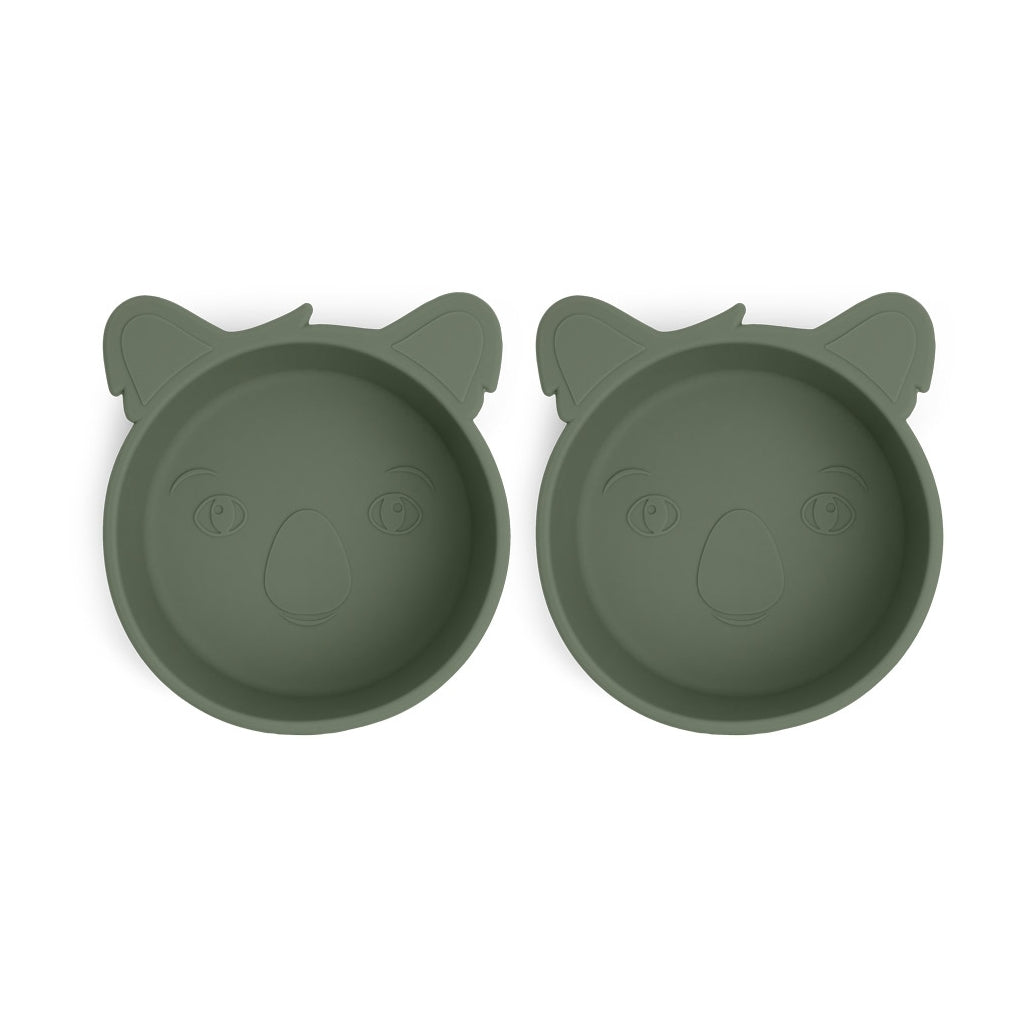 nuuroo Alex silicone deep plate - 2 pack Deep plate Dusty green
