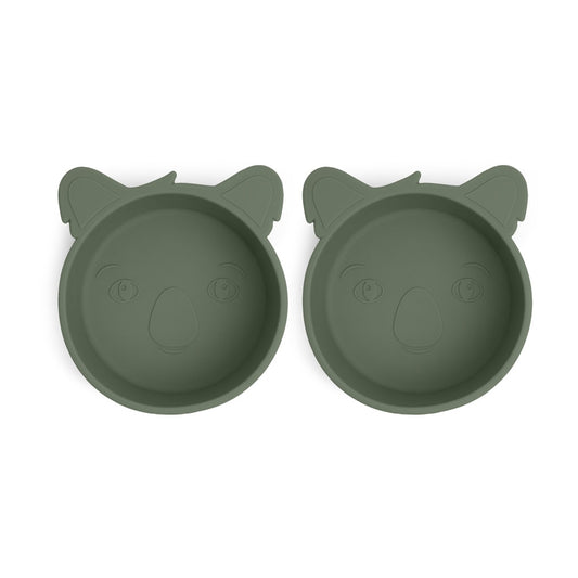 nuuroo Alex silicone deep plate - 2 pack Deep plate Dusty green