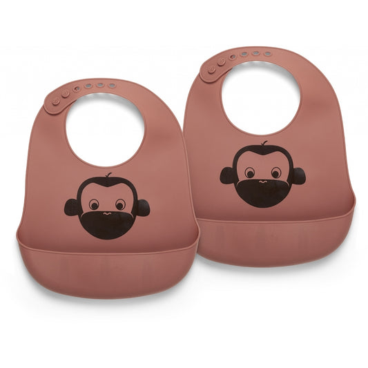 nuuroo Alfie silicone bib - 2 pack Bib Mahogany