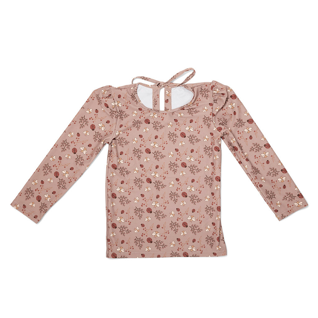 nuuroo Anne Tee LS Swimwear Sand - Flower bee