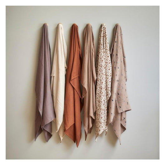 nuuroo Barri muslin swaddle Swaddle White onyx