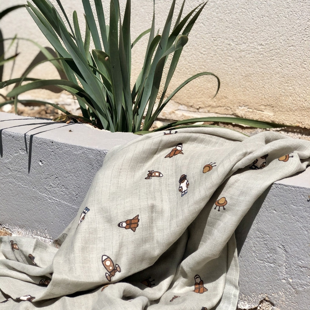 nuuroo Barri muslin swaddle Swaddle Light green - Space