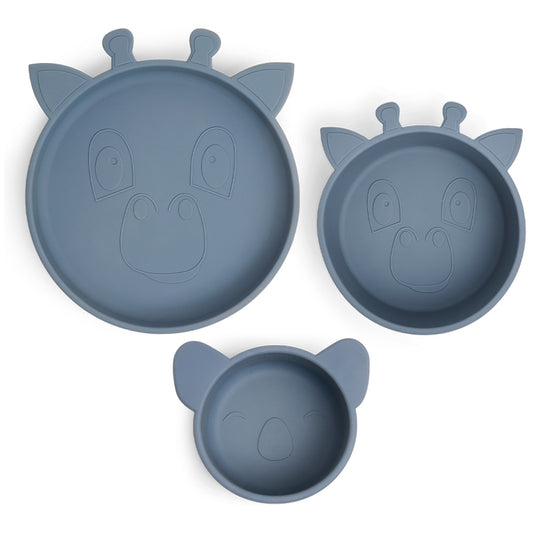 nuuroo Benni silicone dinner set 3-pack Dinner set Bering Sea