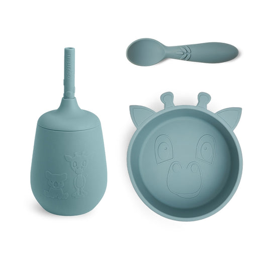 nuuroo Blue silicone dinner set 3-pack Dinner set Lead